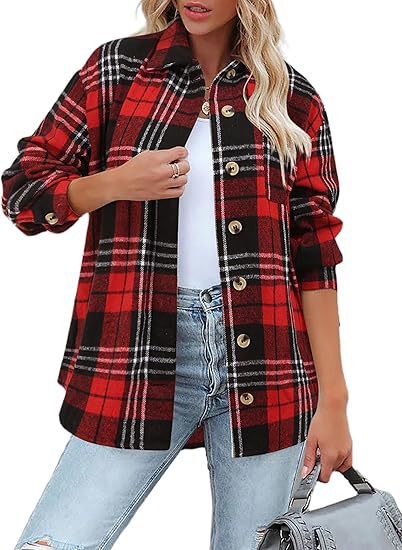 Fashionable wool jacket — plaid, warm, stylish