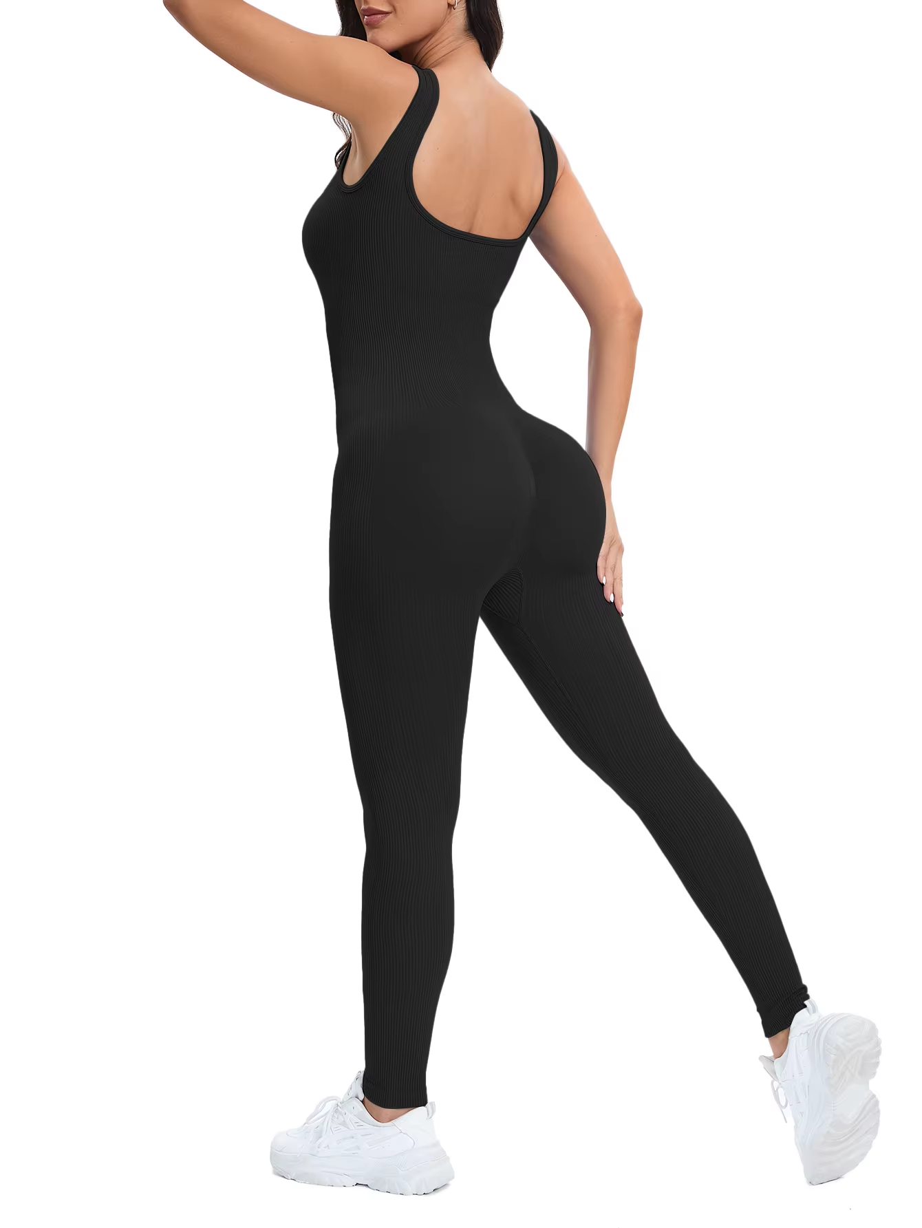 Shapewear jumpsuit | sleeveless, square neck, bodyconfit