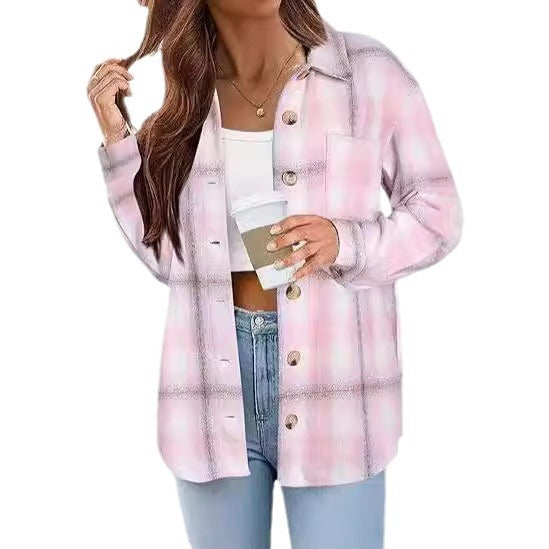 Fashionable wool jacket — plaid, warm, stylish