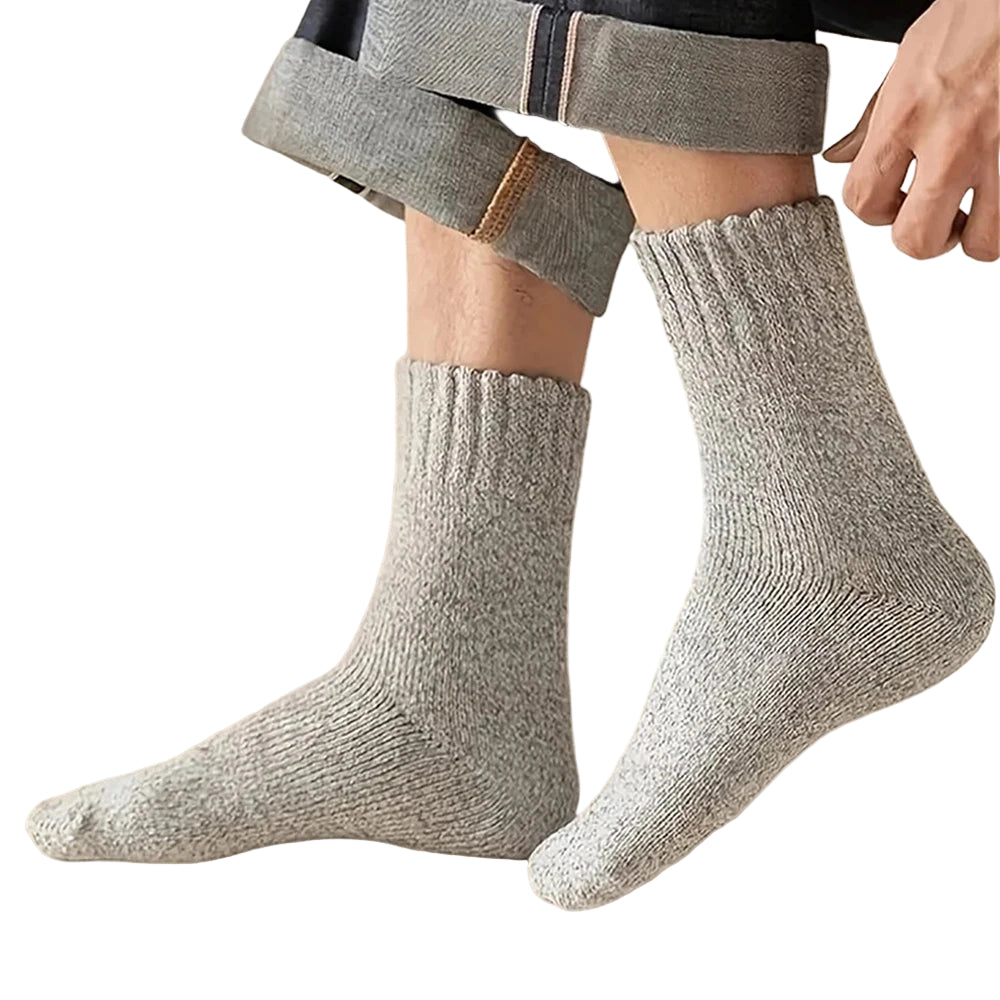 3/5 Pairs of Thick Woolen Socks for Men, Autumn and Winter Stockings, Towels to Keep Winter Warm, Crew Socks, Christmas Gift