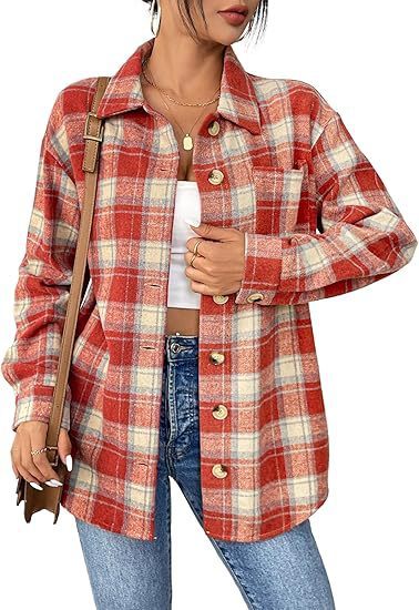 Fashionable wool jacket — plaid, warm, stylish