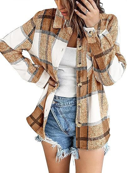 Fashionable wool jacket — plaid, warm, stylish