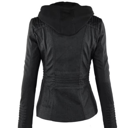 Faux Leather Jacket Women 2025 Basic Jacket Coat Female Winter Motorcycle Jacket PU Leather Zipper Hoodies Outerwear Chaqueta