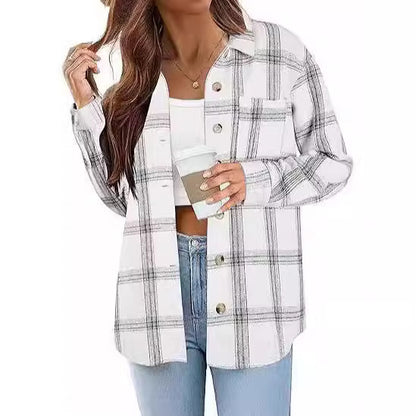 Fashionable wool jacket — plaid, warm, stylish