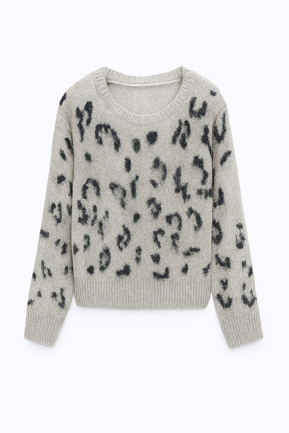 Leopard Strickpullover
