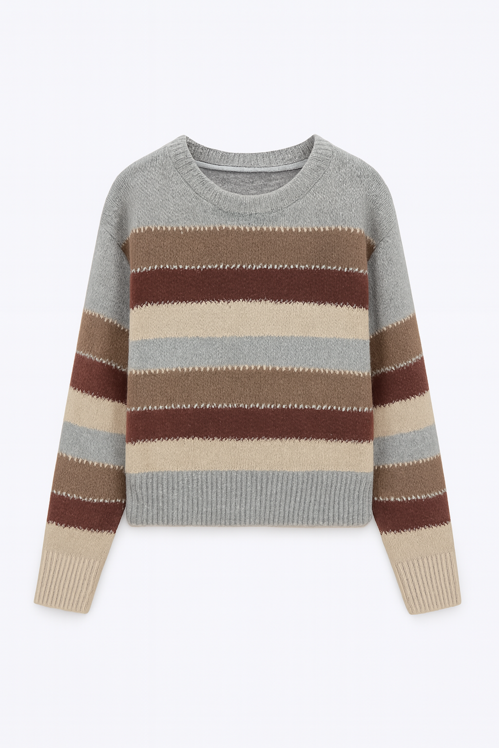 Gestreifter Strickpullover — lässig, warm und stilvoll für Herbst und Winter