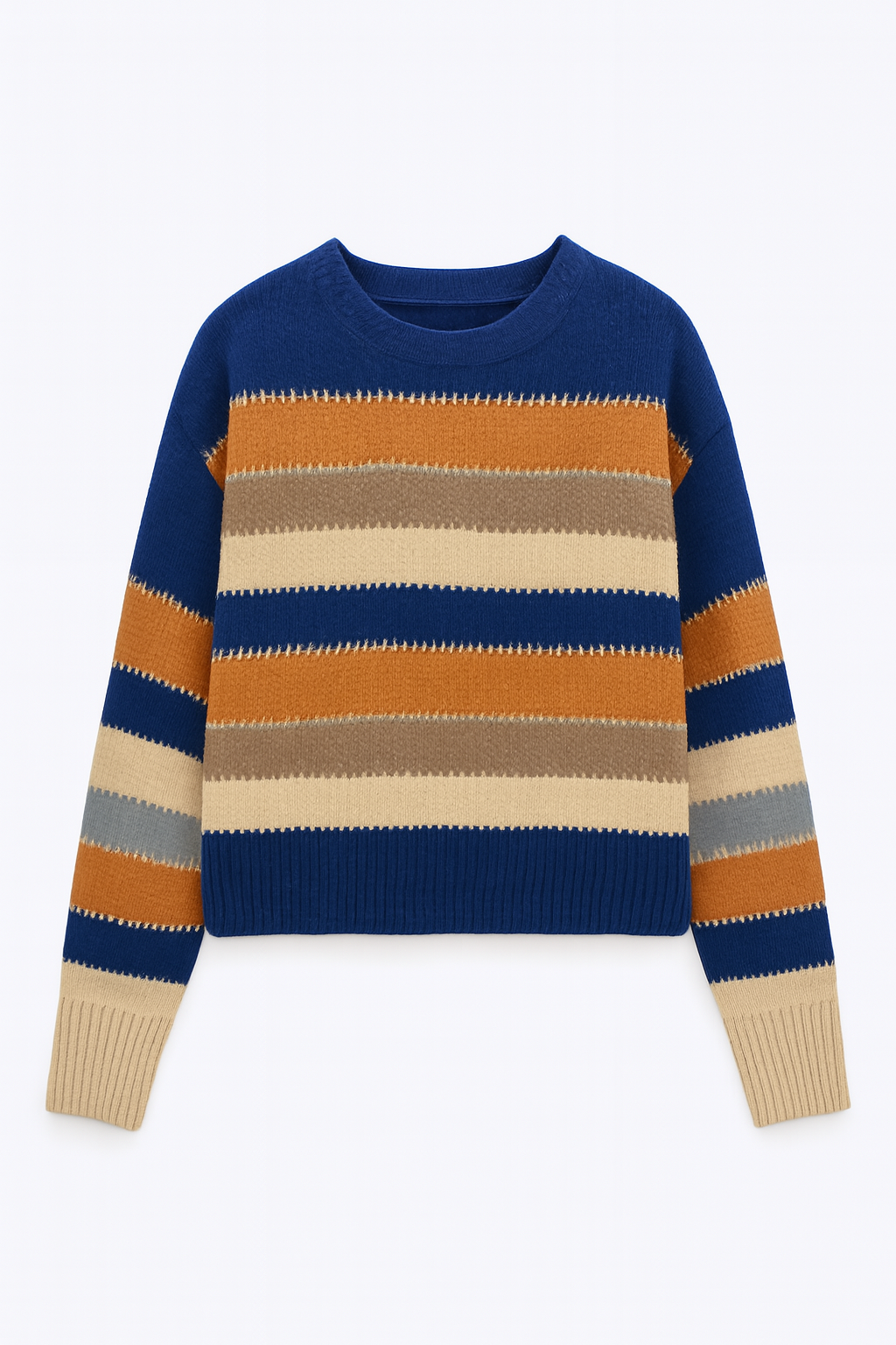 Gestreifter Strickpullover — lässig, warm und stilvoll für Herbst und Winter