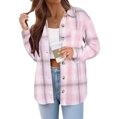 Fashionable wool jacket — plaid, warm, stylish